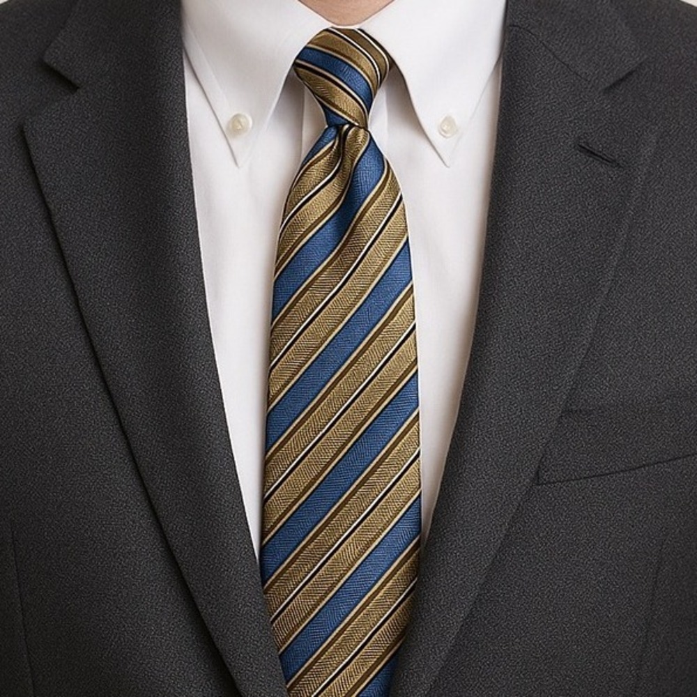 Stafford Wide Neck Tie Multicolor Diagonal Stripe‎ Classic Professional Business